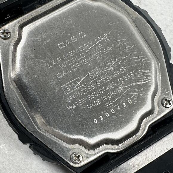 Casio Watch Mens 44mm Digital Lap Memory 100 World Time RFT-100 New Battery - Picture 7 of 10